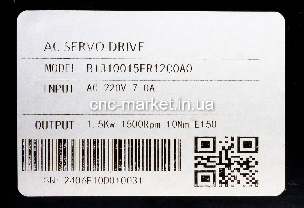 Комплект сервомотор B1310015FR12COAO 1500W, серводрайвер L3N-30D Фото 6 - Комплект сервомотор B1310015FR12COAO 1500W, серводрайвер L3N-30D.