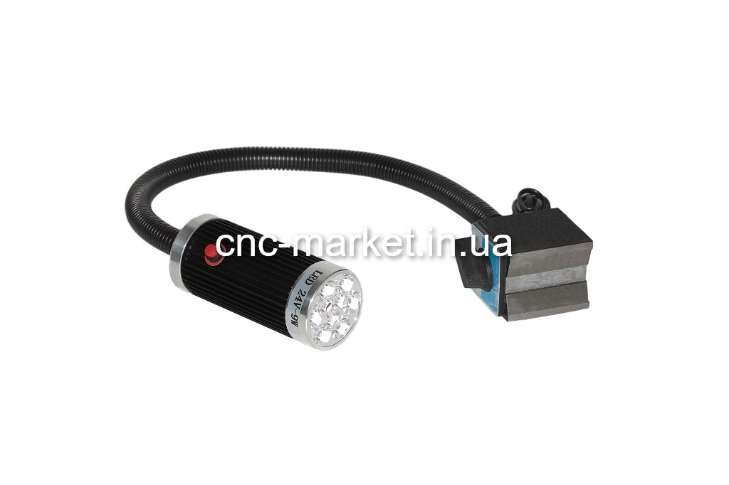 Фото 1 - Прожектор станочный (50D LED) 9W (24V) c магнитом.